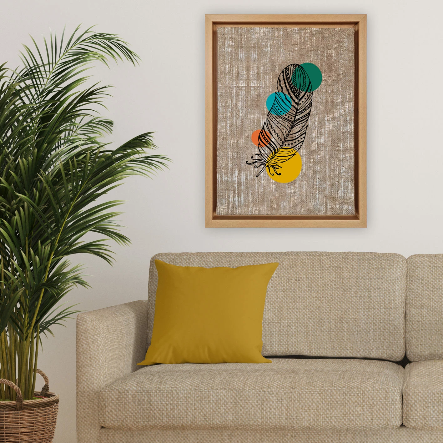 Pikturë dekorative në kanavacë, shumëngjyrëshe, Wallity, LNJ319568870864 - 96136, 96x136cm