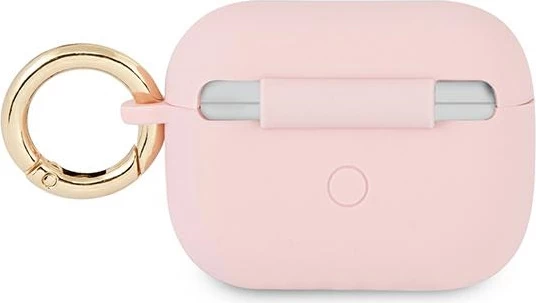 Mbështjellës Guess GUAPSSSI për AirPods Pro, silikon, rozë