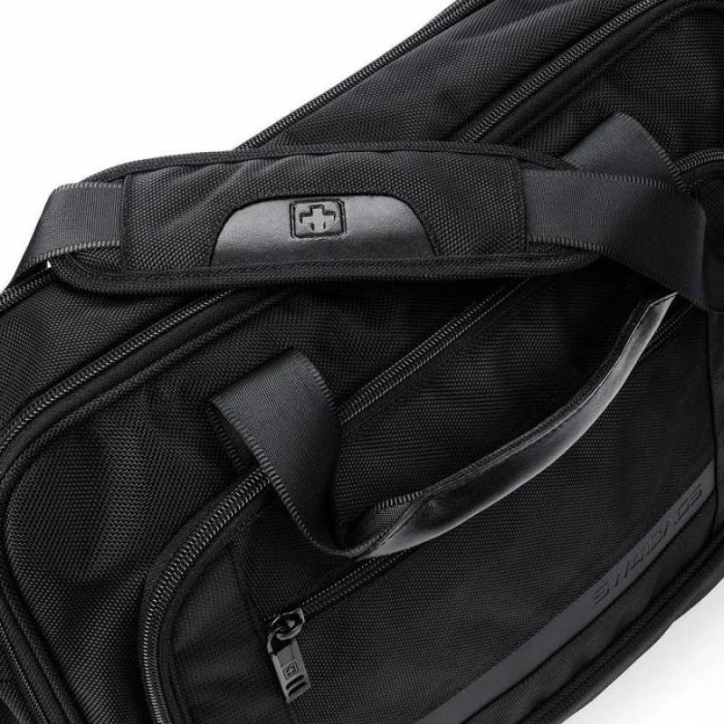Çantë shpine Swissbags unisex, e zezë