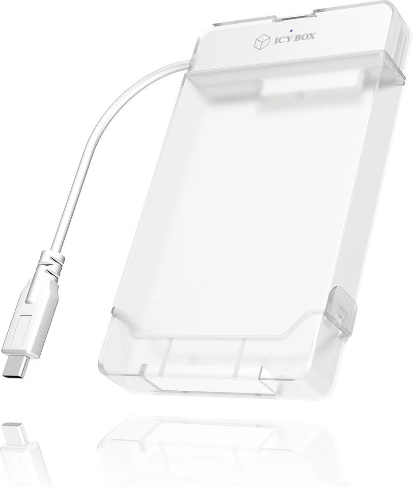 Kuti eksternale ICY BOX IB-AC703-C, 2.5", SATA III, USB Type-C, Translucent White