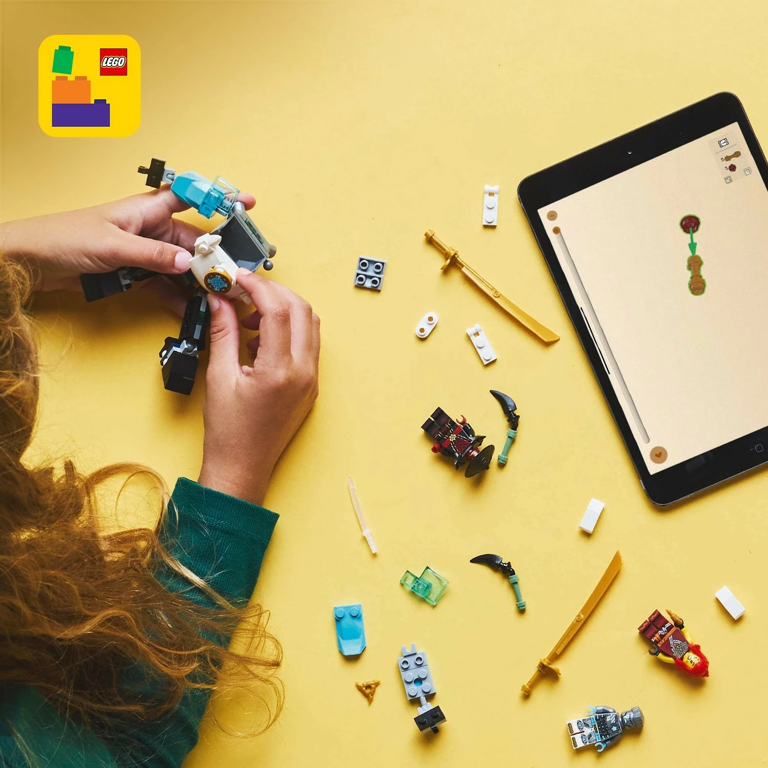 Set ndërtimi LEGO Ninjago 71827, Zane’s Battle Suit Mech, 92 pjesë, multikolor