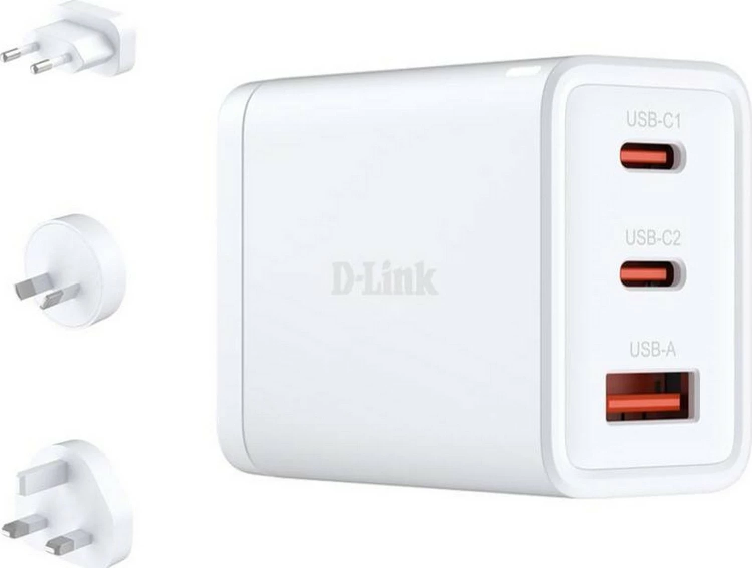 Karikues D-link DCP-651, 65W, 2x USB-C, 1x USB-A, i bardhë
