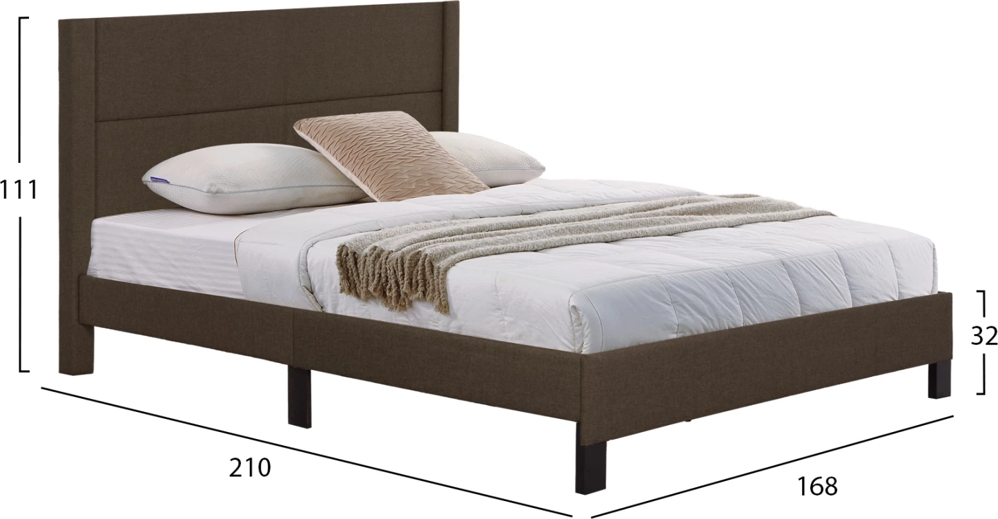 Krevat dopio TRILLOP, stof kafe, 160x200cm, FH666.13