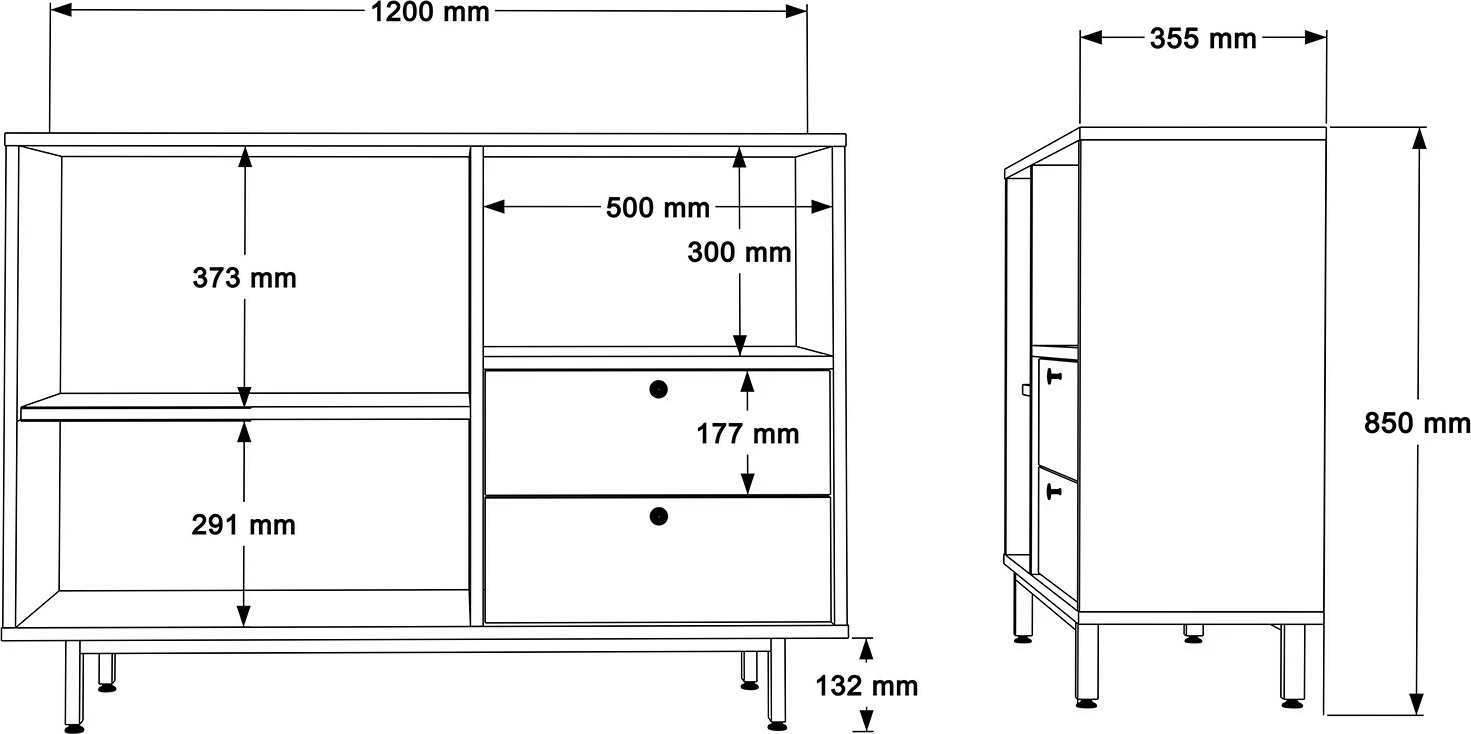 Dollap multifunksional, Skye Decor, RE2-SA, ngjyrë lis dhe antracit