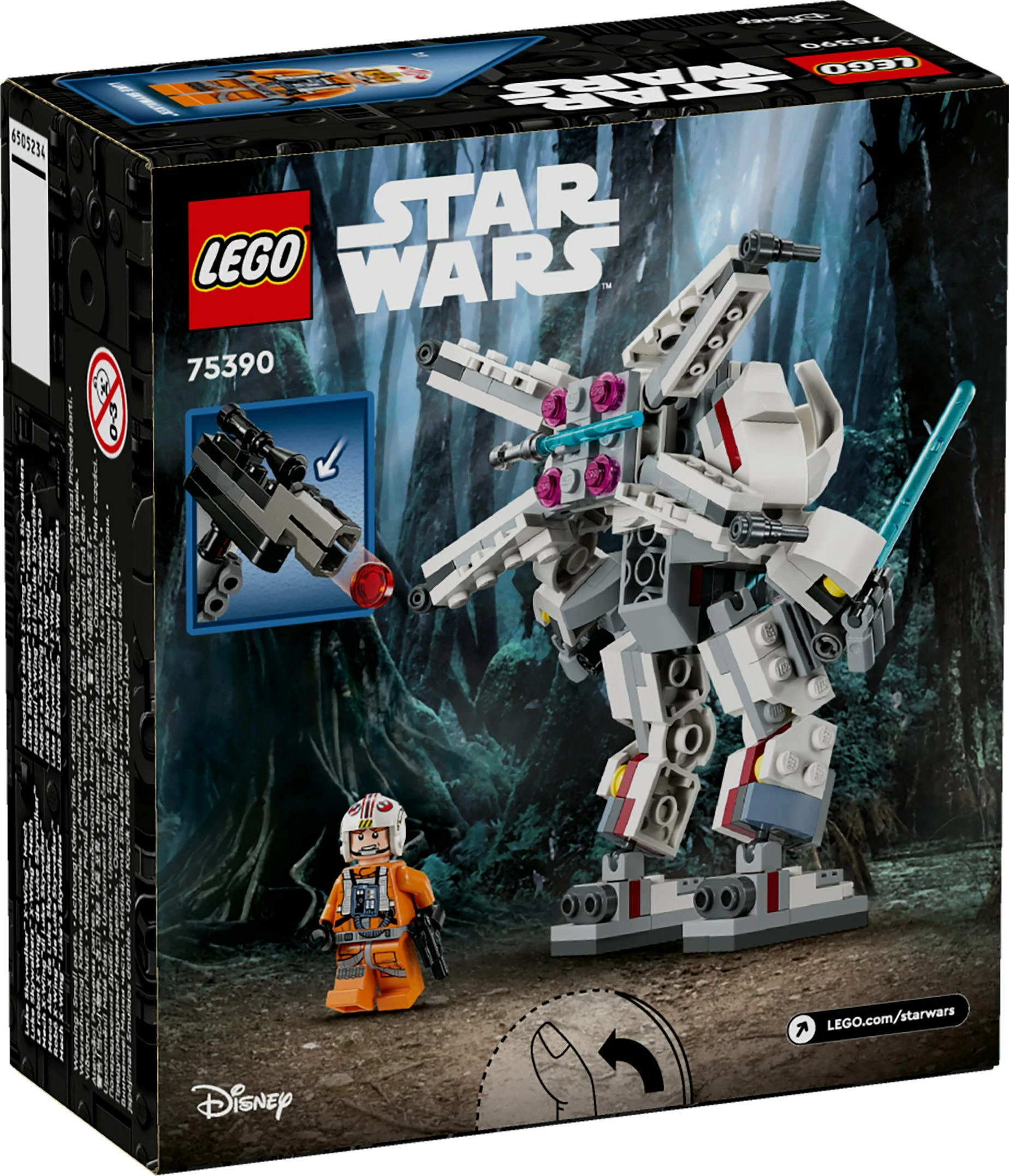 Set ndërtimi LEGO Star Wars Luke Skywalker X-Wing Mech 195 pjesë, shumëngjyrësh