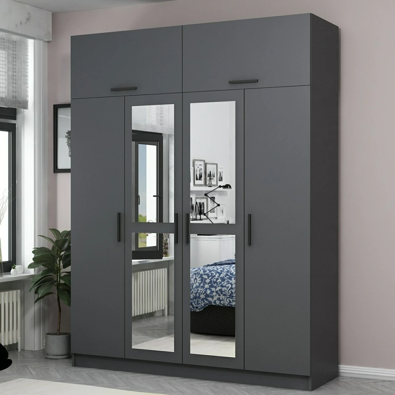 Dollap Skye Decor, ngjyrë antracit, 5274