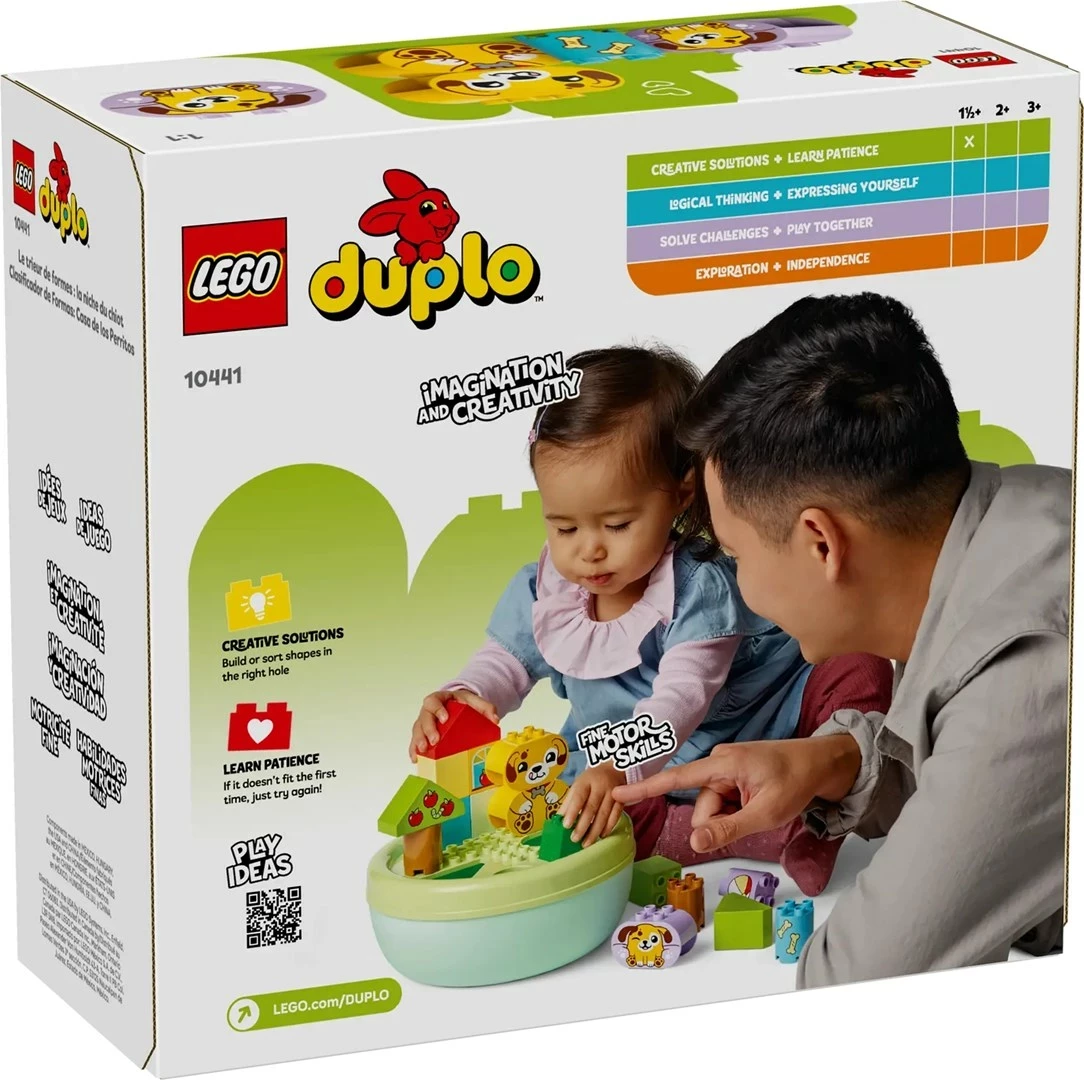 Set lodrash LEGO DUPLO Shape Sorter: Puppy House 10441, 17 pjesë, shumëngjyrëshe