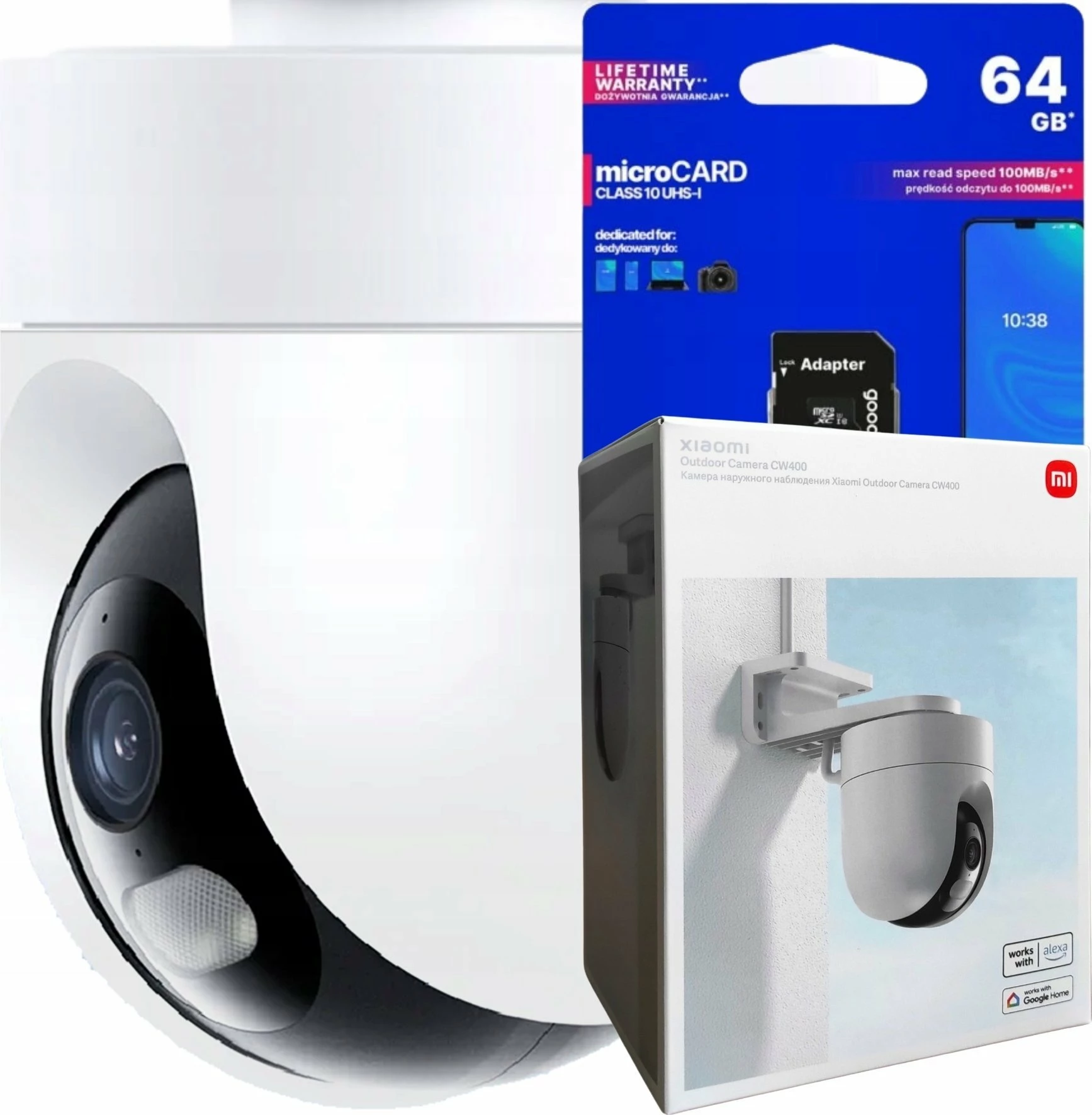 Kamerë IP Xiaomi CW400 2.5K Wi‑Fi IP66 rrotulluese 360° (EU), set me montim muri/tavani