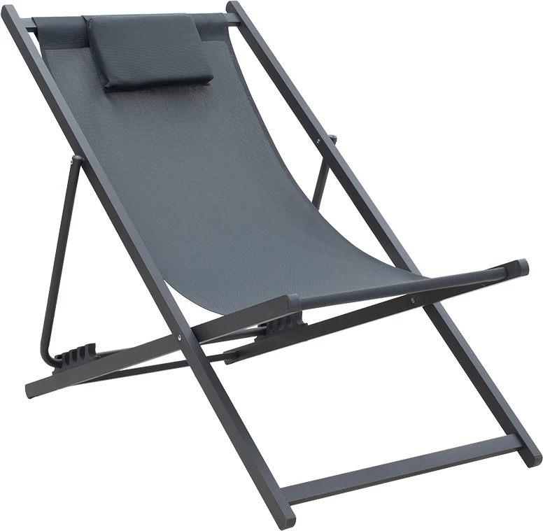 Shezlong profesional Corte, dru panje, alumin, tekstilene, antracit