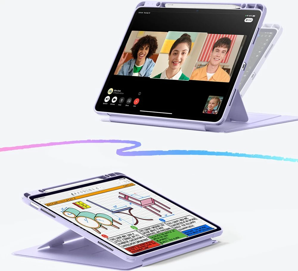 Mbështjellës ESR Flip Hybrid për iPad Air 13" 1/2, Violet