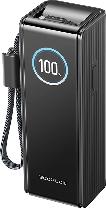 Powerbank EcoFlow RAPID 25000mAh, 170W me kabllo të integruara, Argjendtë
