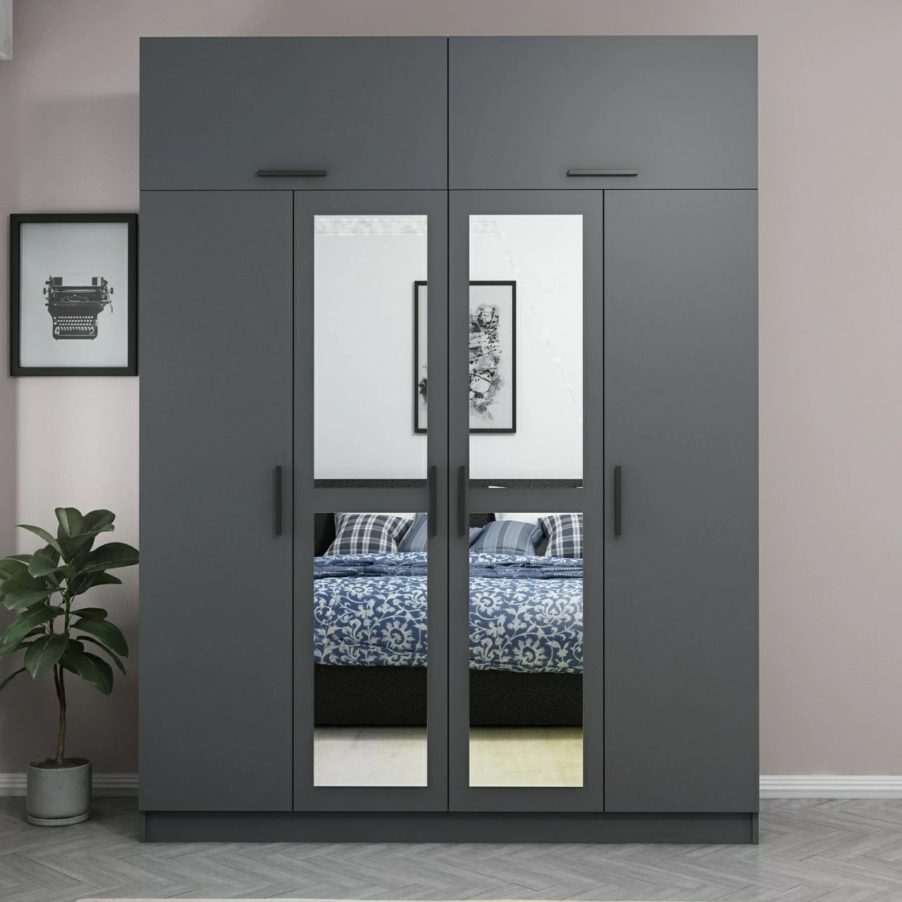 Dollap Skye Decor, ngjyrë antracit, 5274