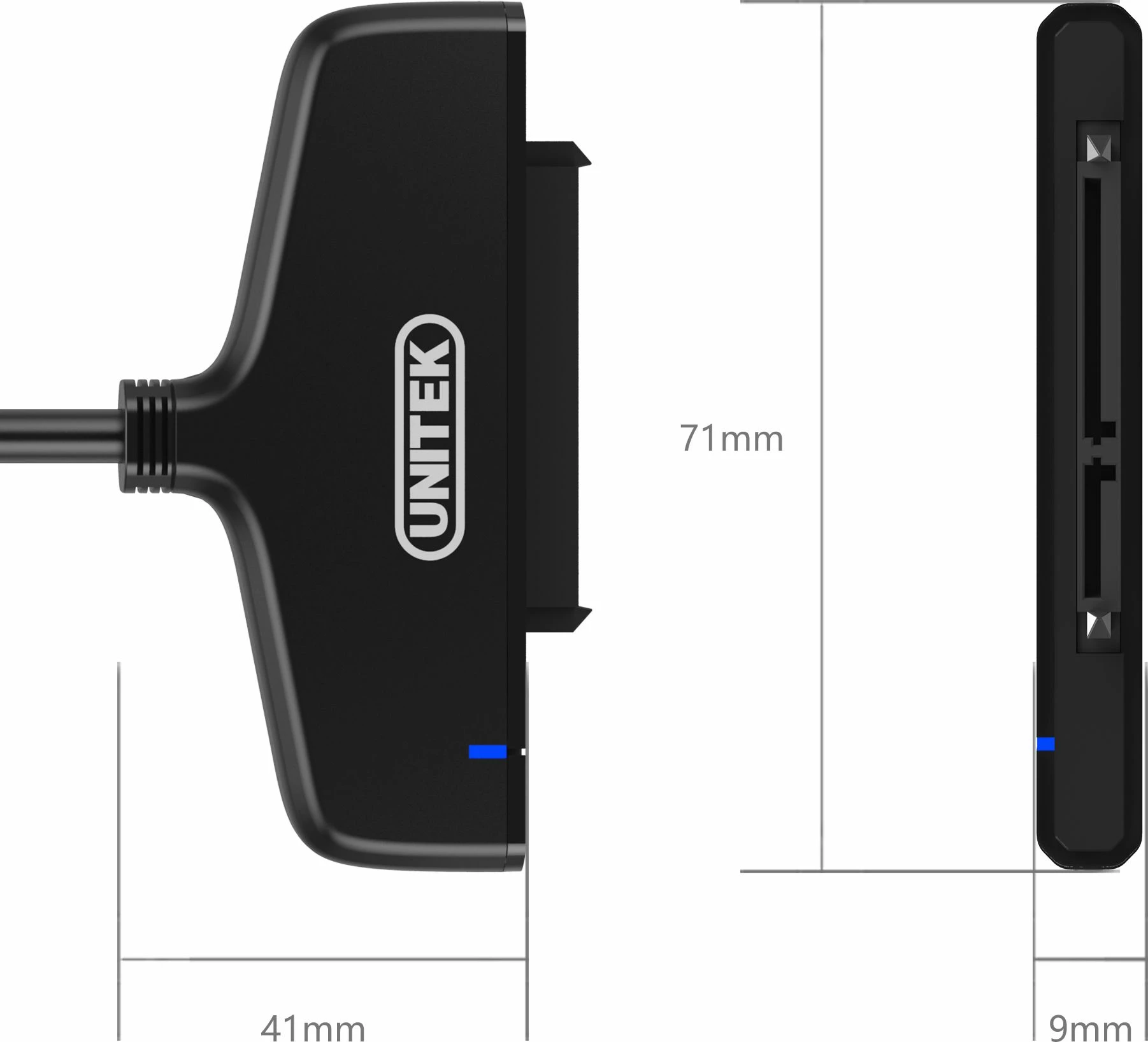 Adapter USB 3.0 në SATA III Unitek Y-1096 për HDD/SSD 2.5", i zi