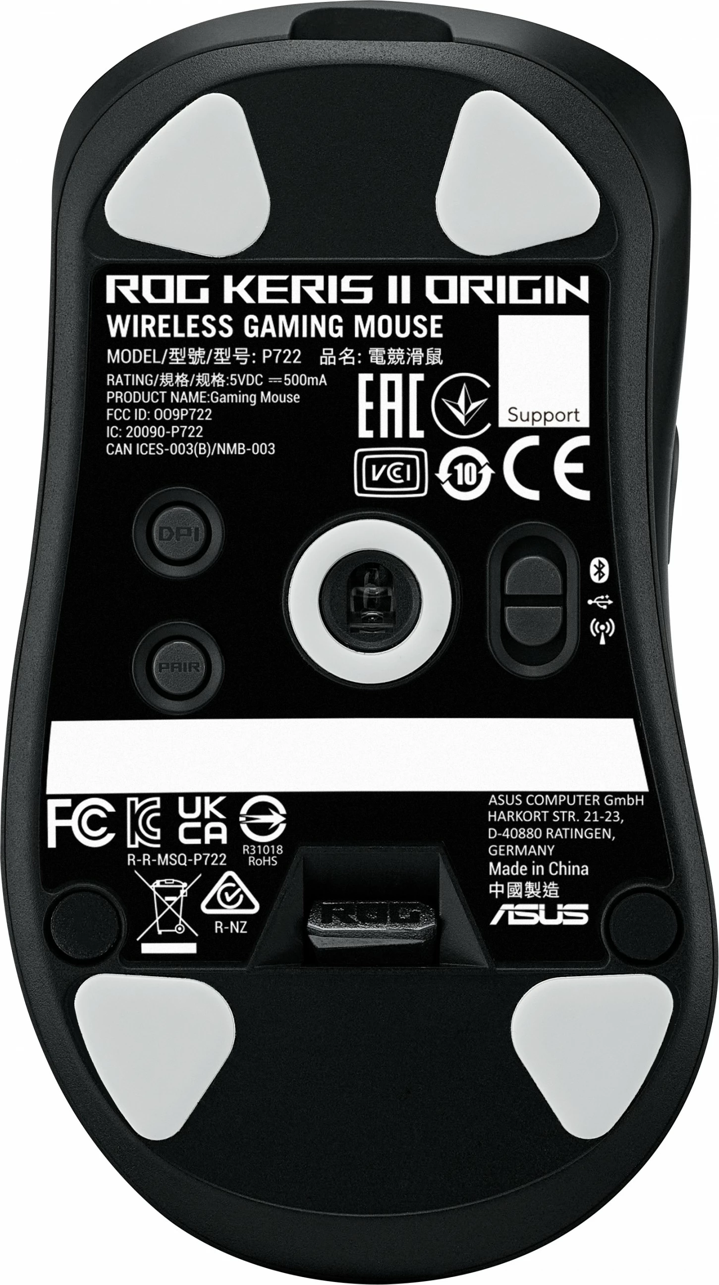 Maus ASUS ROG Keris II ORIGIN, wireless/bluetooth/USB, 42000 DPI, i zi