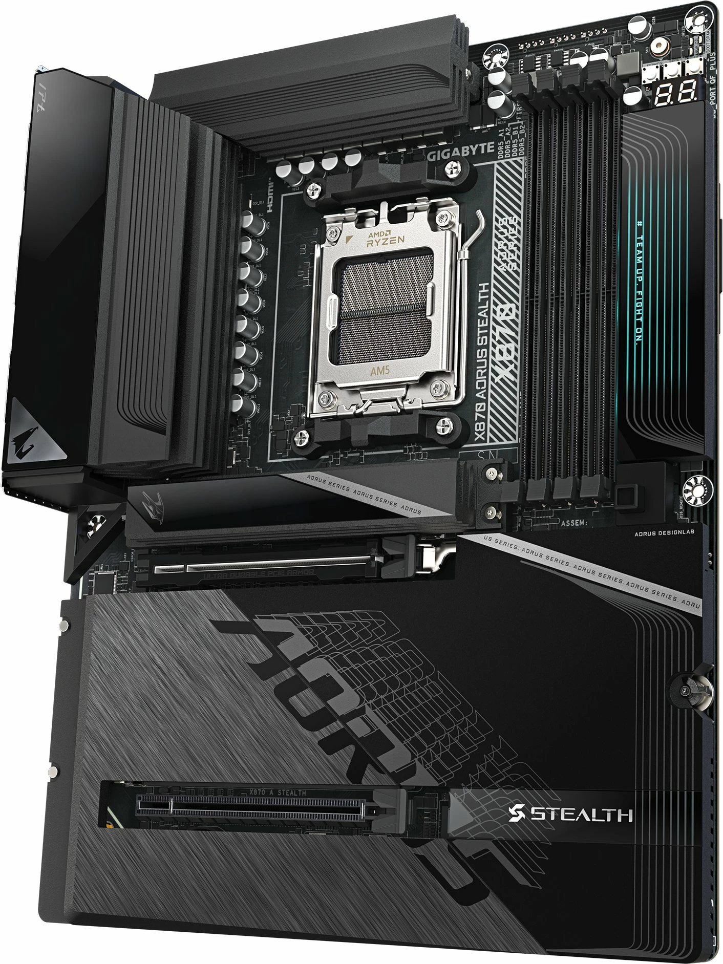 Pllakë amë Gigabyte X870 AORUS STEALTH, AM5, ATX, DDR5 deri 256GB, Wi‑Fi 7, 5GbE