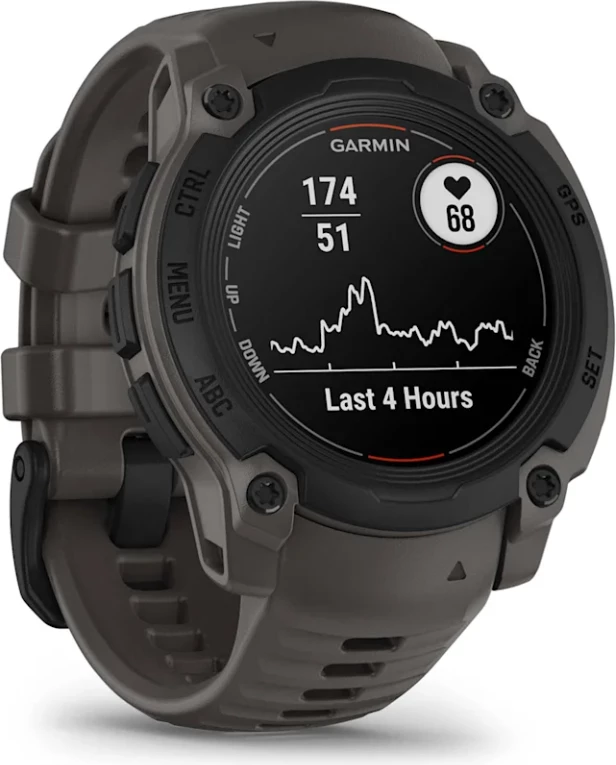 Smartwatch Garmin Instinct® E, Black with Charcoal Strap, 40 mm