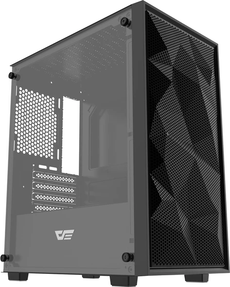 Kasë Darkflash M305 Mesh mini tower M-ATX/ITX, pa ventilatorë, deri 7x120mm, 2x SSD + 2x HDD, USB 3.0, e zezë