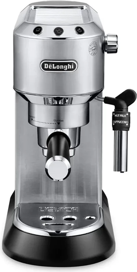 Ekspres kafeje, DeLonghi Dedica EC685.M, 15 bar, 1300 W, sistem kapuçino, trup metalik, ngjyrë metal