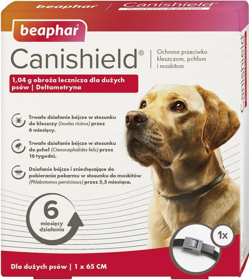 Qafore terapeutike për qen Beaphar Canishield L, 65 cm