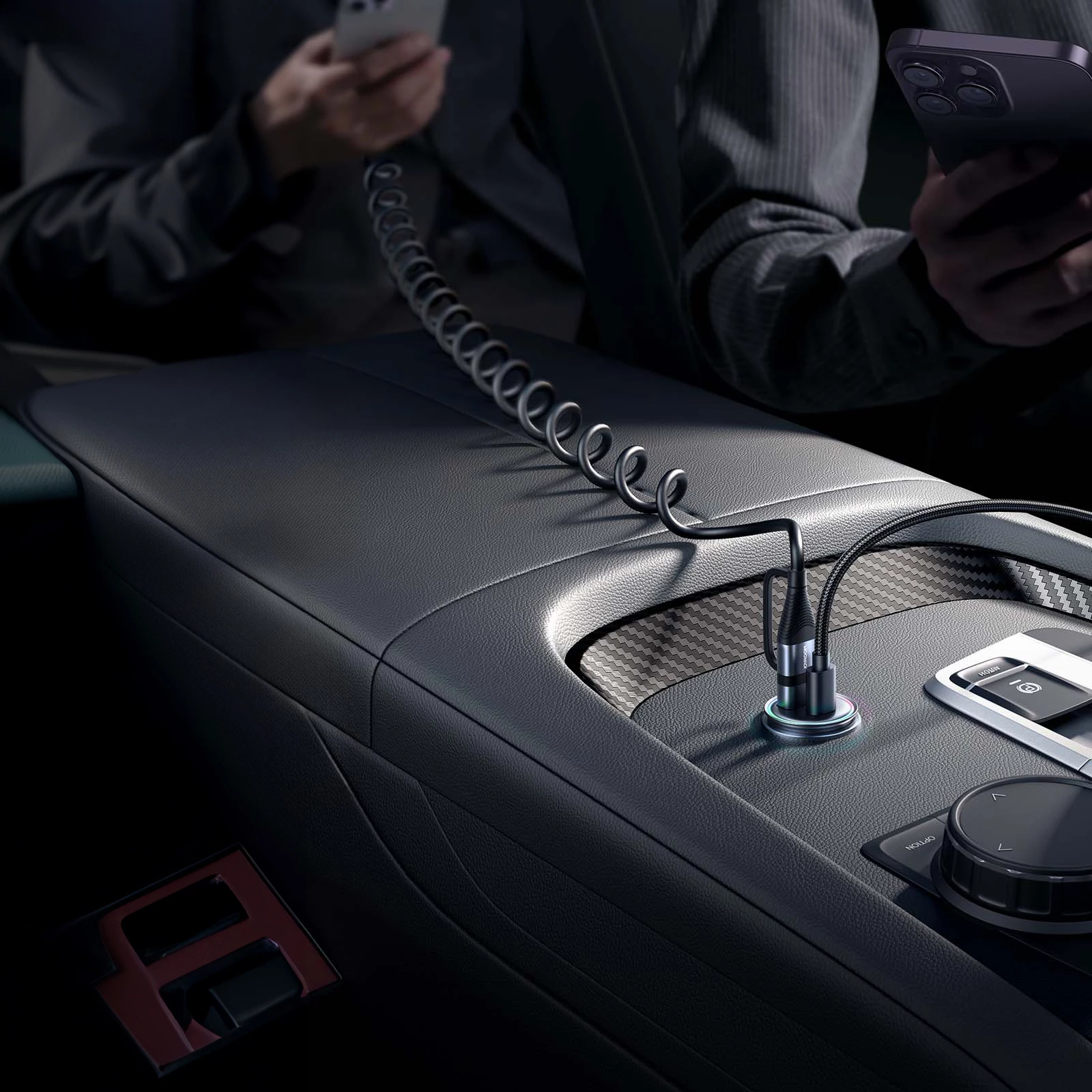 Karikues veture Joyroom JR-CCN04, 60W, 2 porta USB-A/USB-C, zi