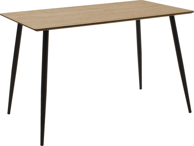 Set tavoline me karrige, Aurora-Cuba, MDF, ngjyrë e zezë-sonoma, 120x70x76cm, 5 pjesë