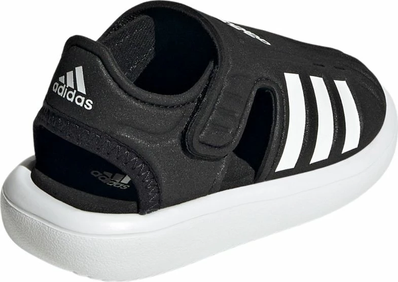 Sandale për fëmijë adidas, të bardha/ të zeza