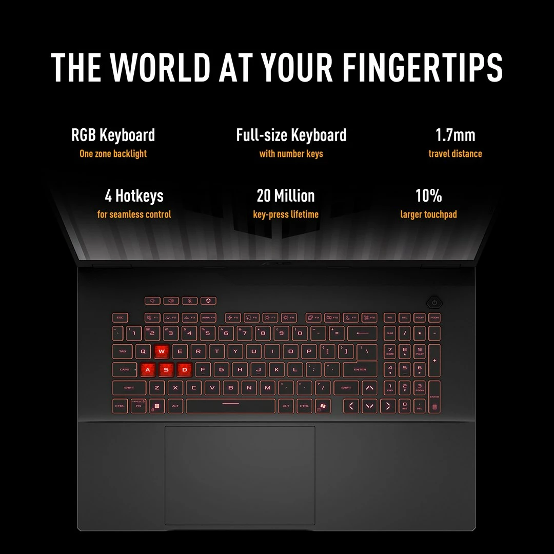 Laptop gaming ASUS TUF Gaming A18 FA808UM-S9058, 18", AMD Ryzen 7, 16 GB RAM, 512 GB SSD, NVIDIA RTX 5060, Gri