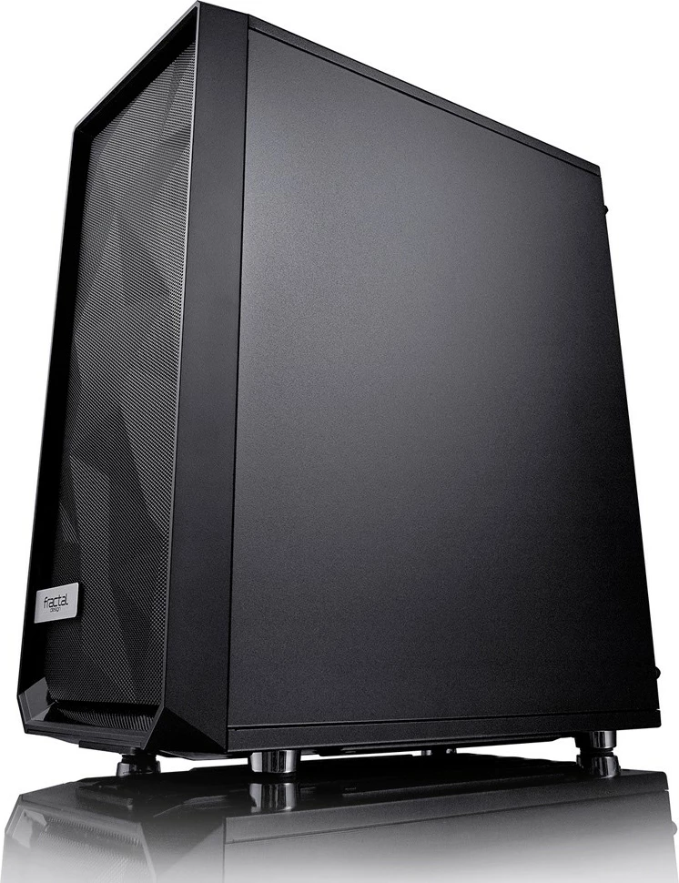 Kasë Fractal Design Meshify C Blackout, Midi Tower, ATX/ITX/mATX, xham i temperuar, e zezë