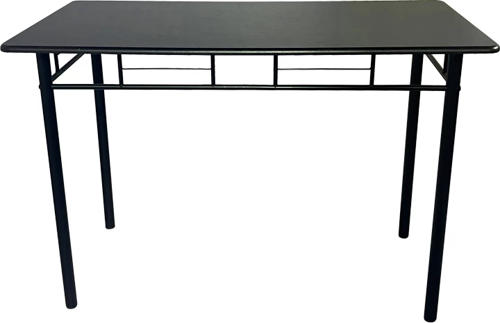 Tavolinë me karrige Roza II, set 5 copë, MDF, këmbë metalike të zeza, 110x60x74cm