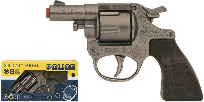 Revolver i vogël policie Pulio GONHER 73/0, metal, kafe