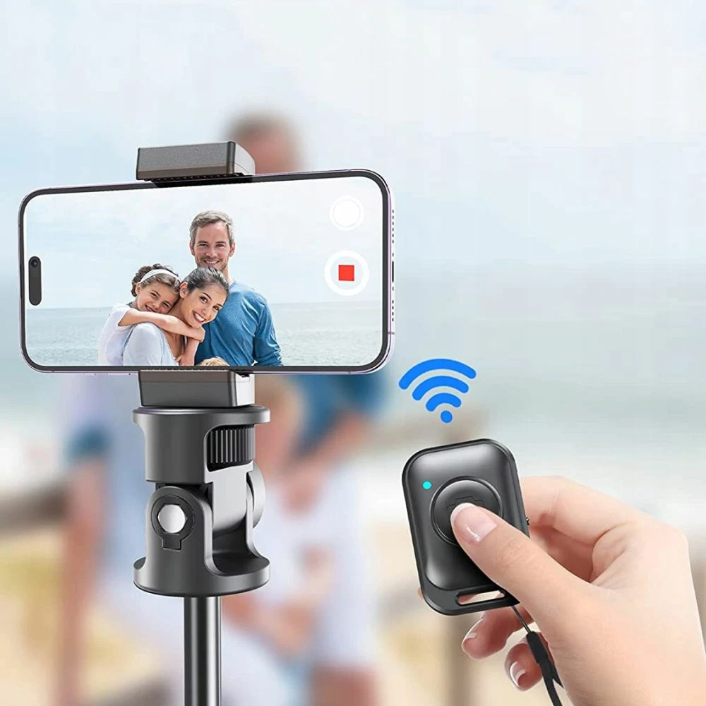 Selfie stick me tripod Tech-Protect L03S, Bluetooth, 148cm, për smartphone, e zezë