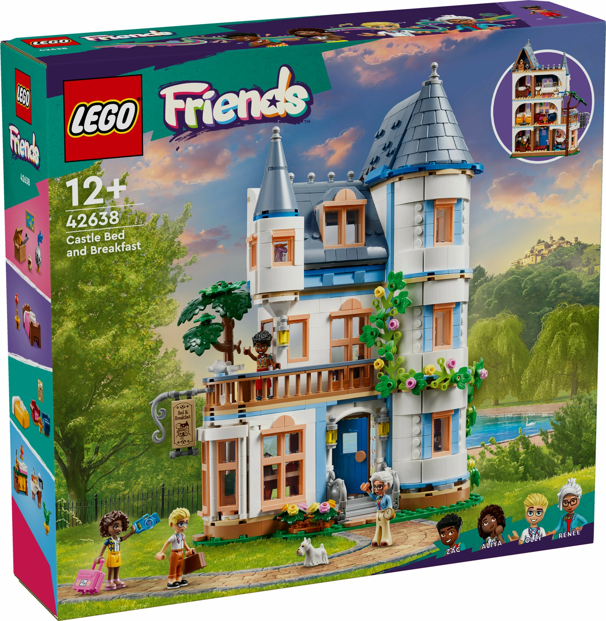 Set ndërtimi LEGO Friends 42638, kështjellë me akomodim, shumëngjyrësh
