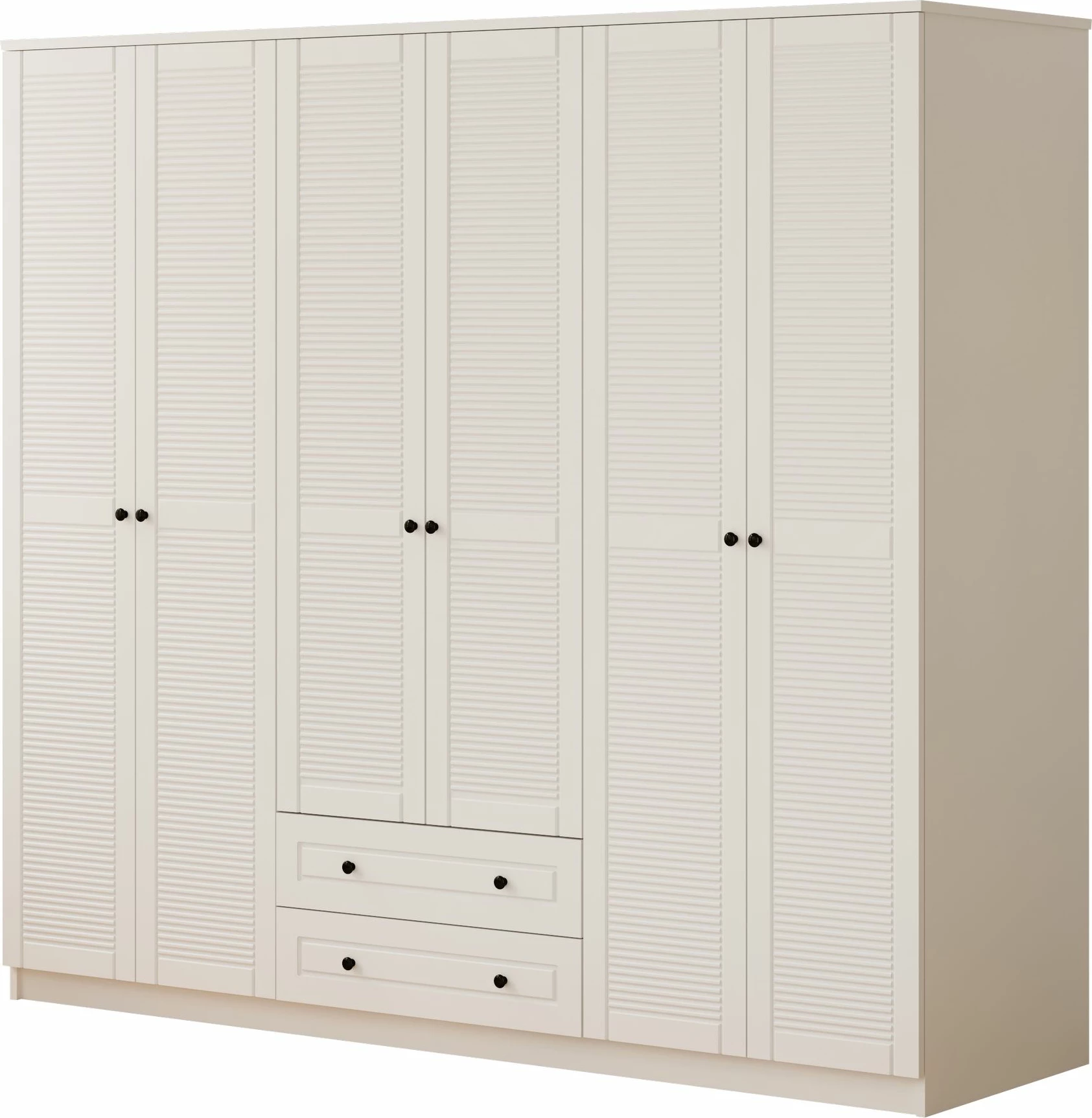 Dollap garderobe Skye Decor, ngjyrë e bardhë mat, Rb-064