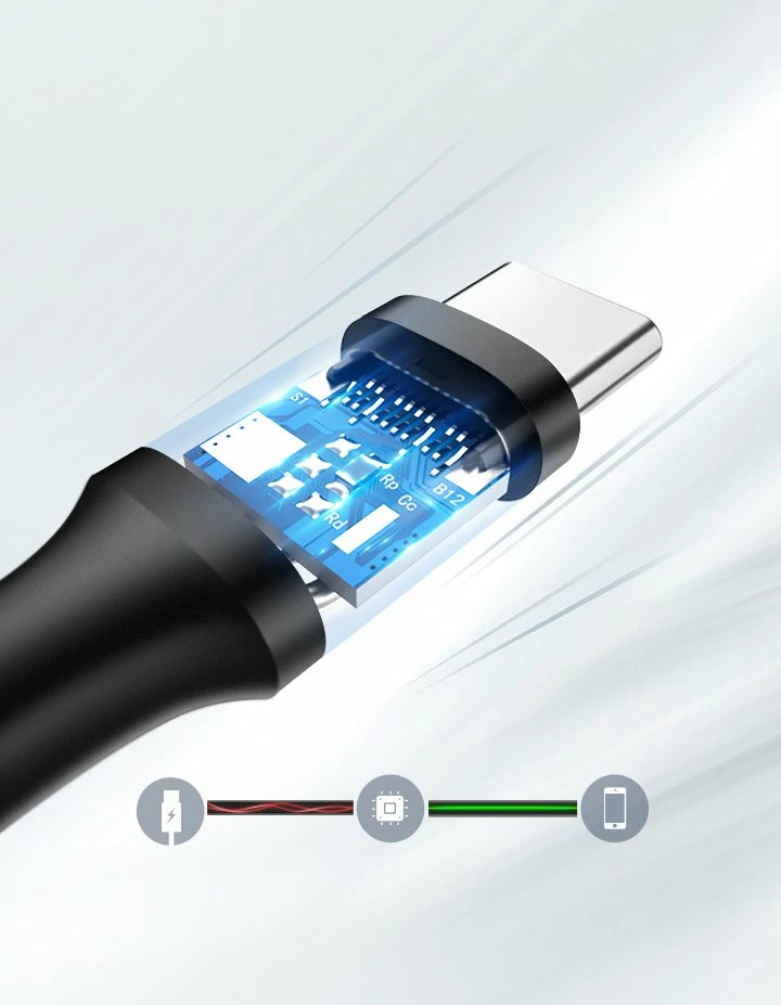 Kabllo Ugreen US287 60116 USB-A në USB-C, 1m, e zezë