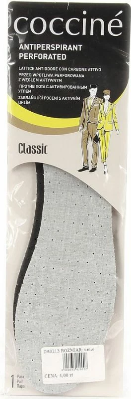 Ndërthurje për këpucë Coccine Antiperspirant, të zeza dhe gri