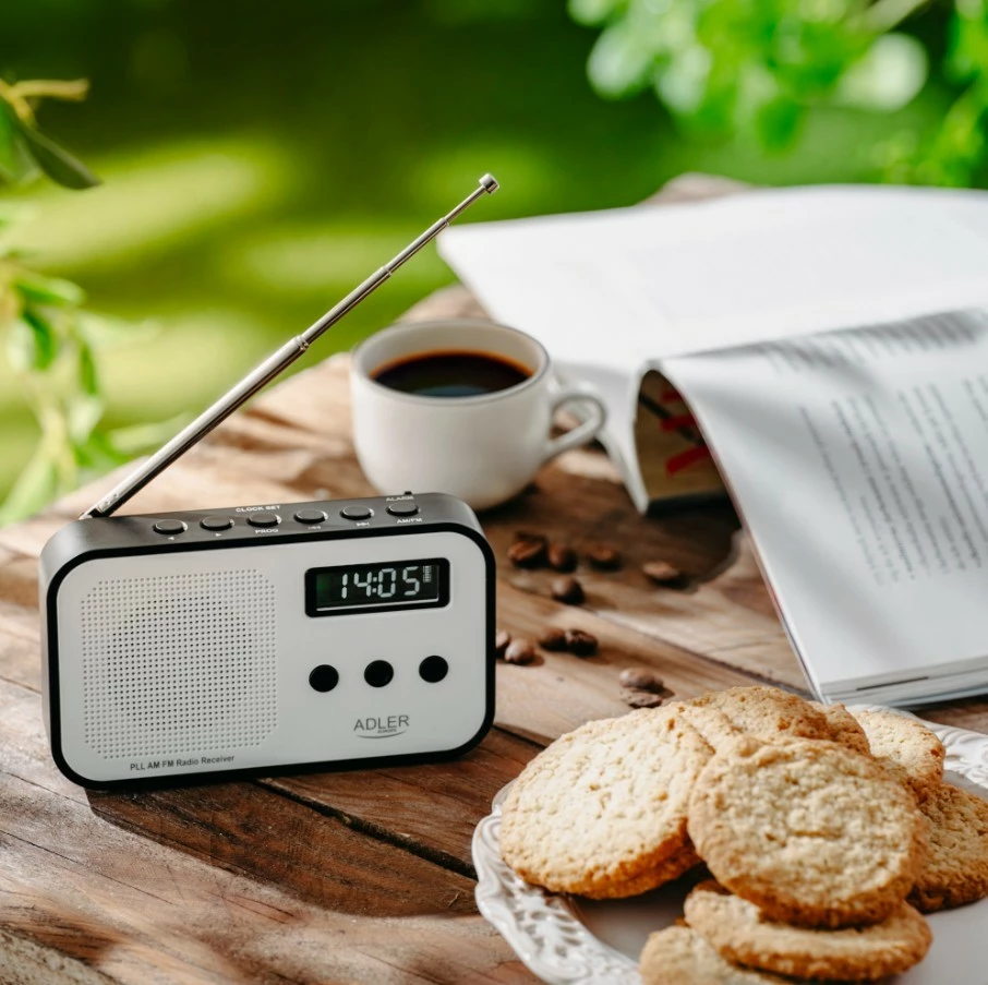 Radio digjitale Adler AD1907 PLL, e bardhë