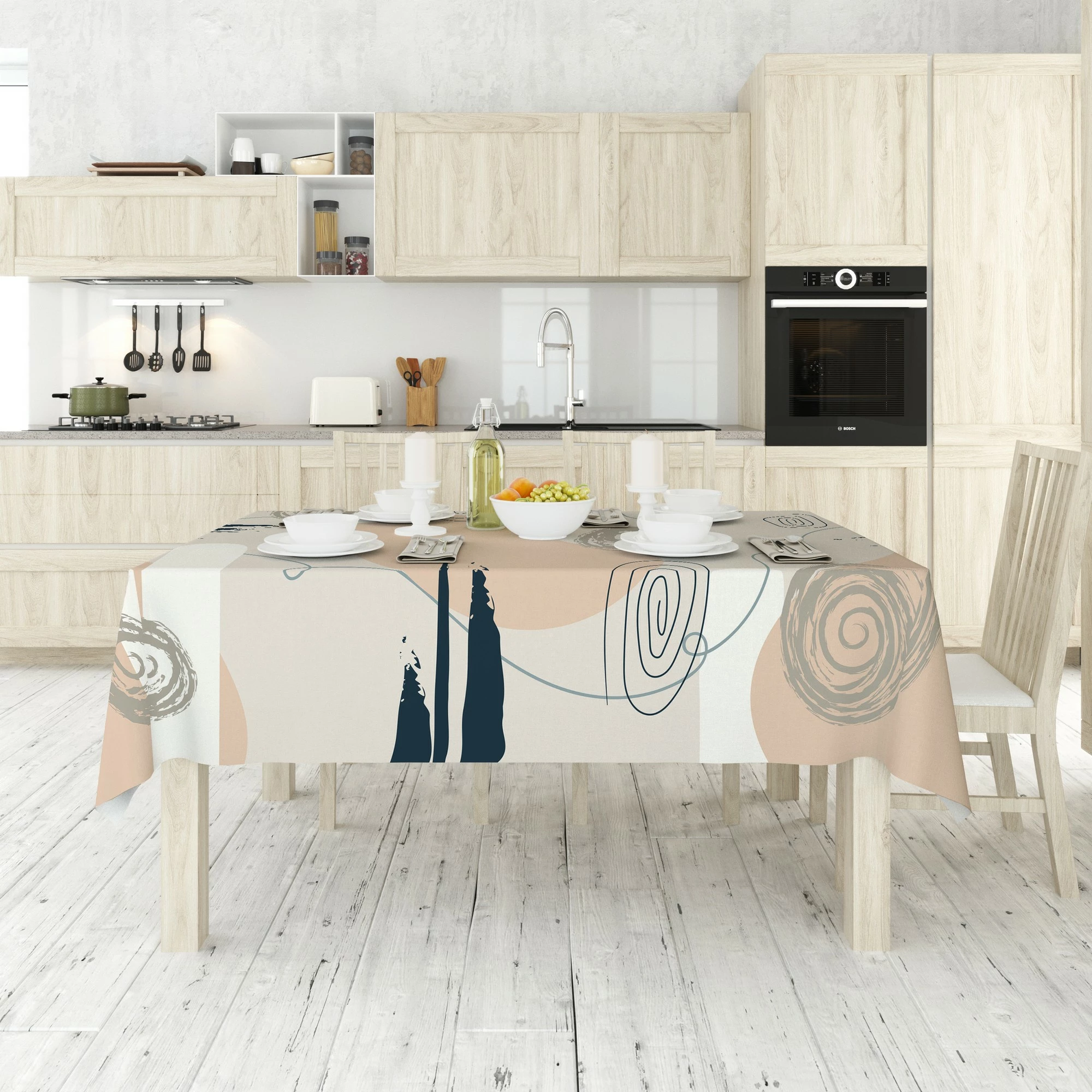 Mbulesë tavoline Hermia, Asr-tblclt25-25, 140x220cm