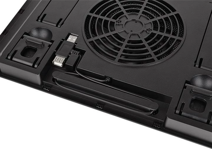 Mbajtëse ftohëse për laptop Thermaltake Massive A23, 1 ventilator 120mm, USB, e zezë