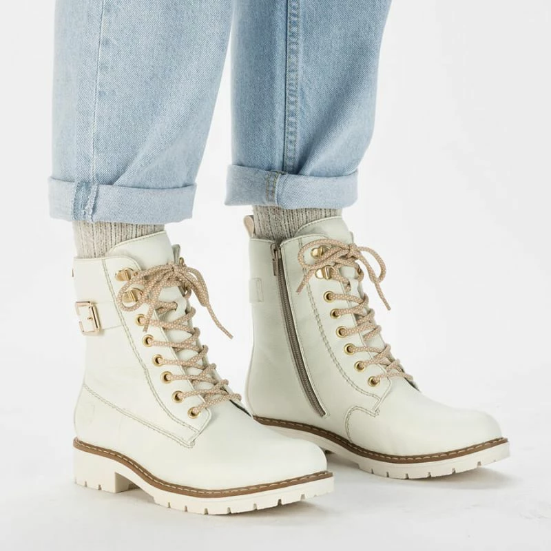 Këpucë femra Rieker, të bardha