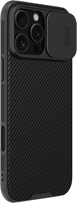 Mbështjellës Nillkin CamShield Pro për iPhone 16 Plus, i zi