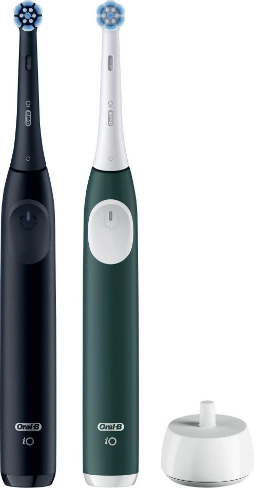 Furçë dhëmbësh elektrike Oral-B iO Series 2, 2 doreza, 2 koka, Night Black/Forest Green
