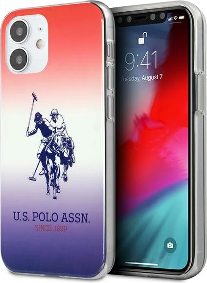 Mbështjellës U.S. Polo Assn. USHCP12SPCDGBR për iPhone 12 mini, Gradient, Kuq/Blu