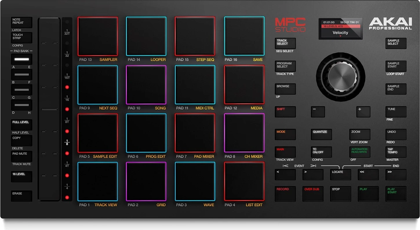 Stacioni i prodhimit muzikor AKAI MPC Studio II, MIDI USB, e zezë