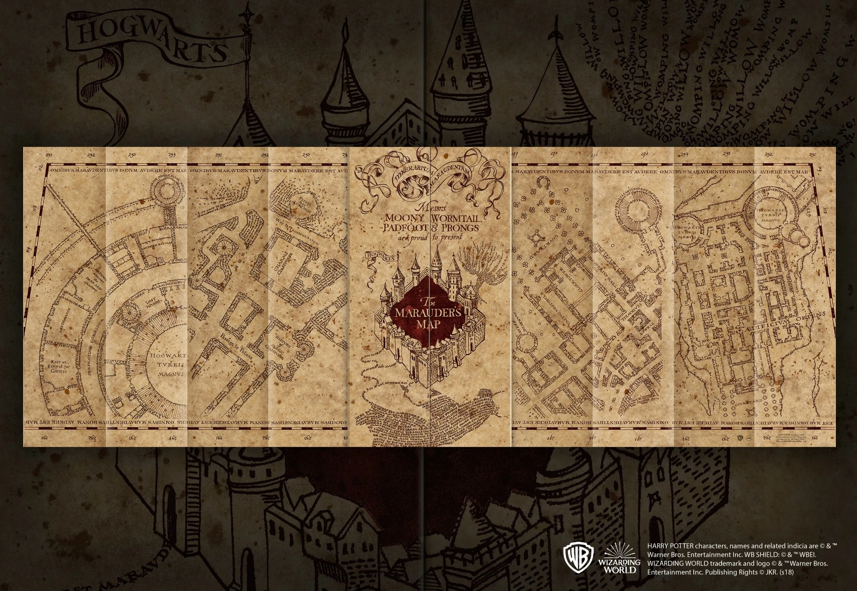 Puzzle NOBLE COLLECTION Harry Potter Marauders Map 1000 copë