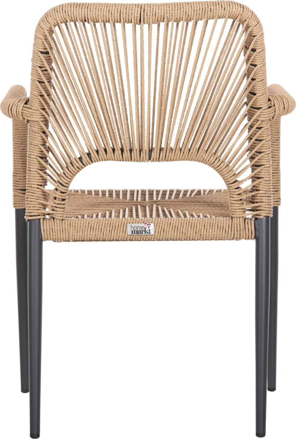 Karrige alumini gri me litar PE bezhë FH5771.02 55x63x82 cm