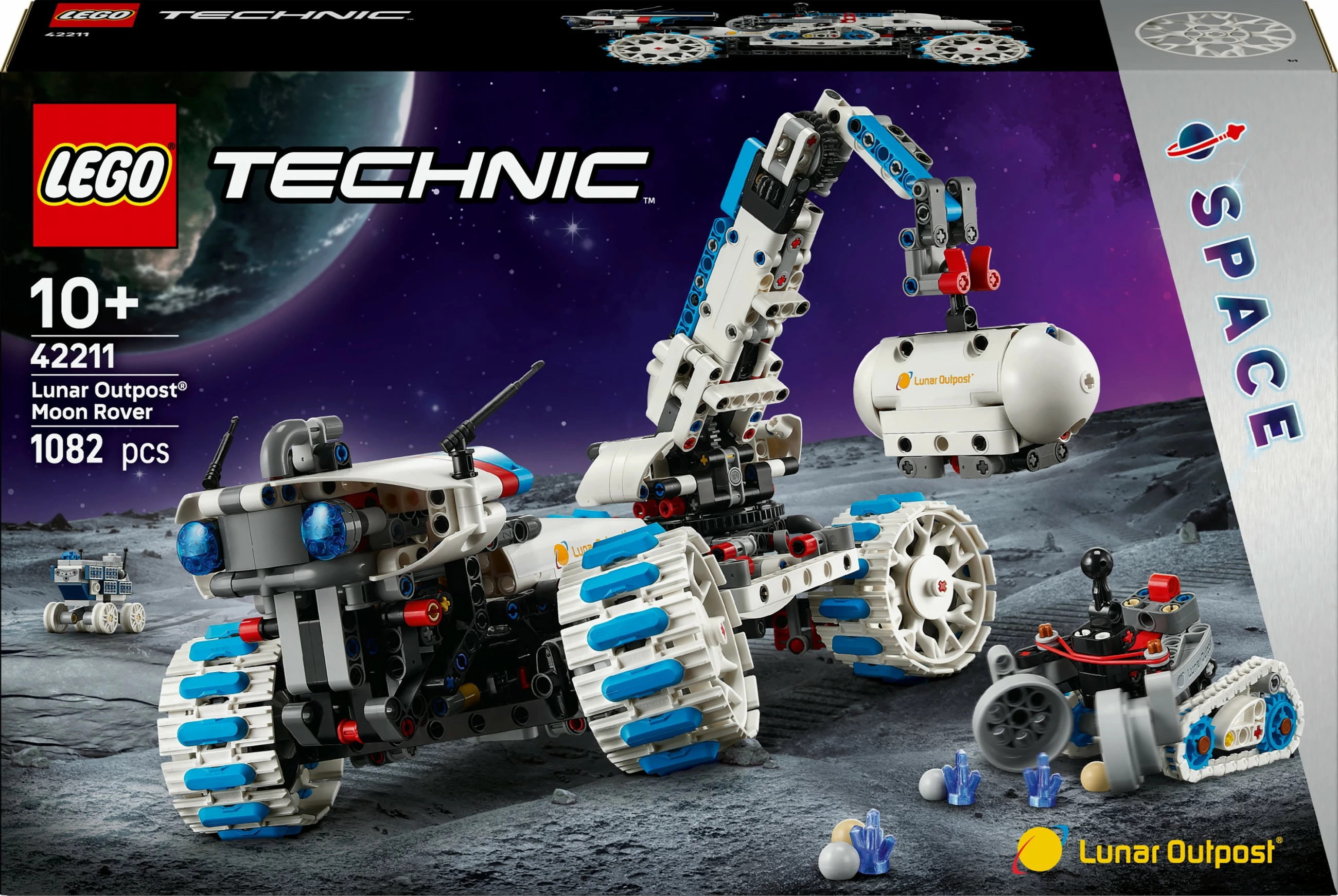 Set ndërtimi LEGO Technic 42211 Lunar Outpost, 1082 pjesë, shumëngjyrësh