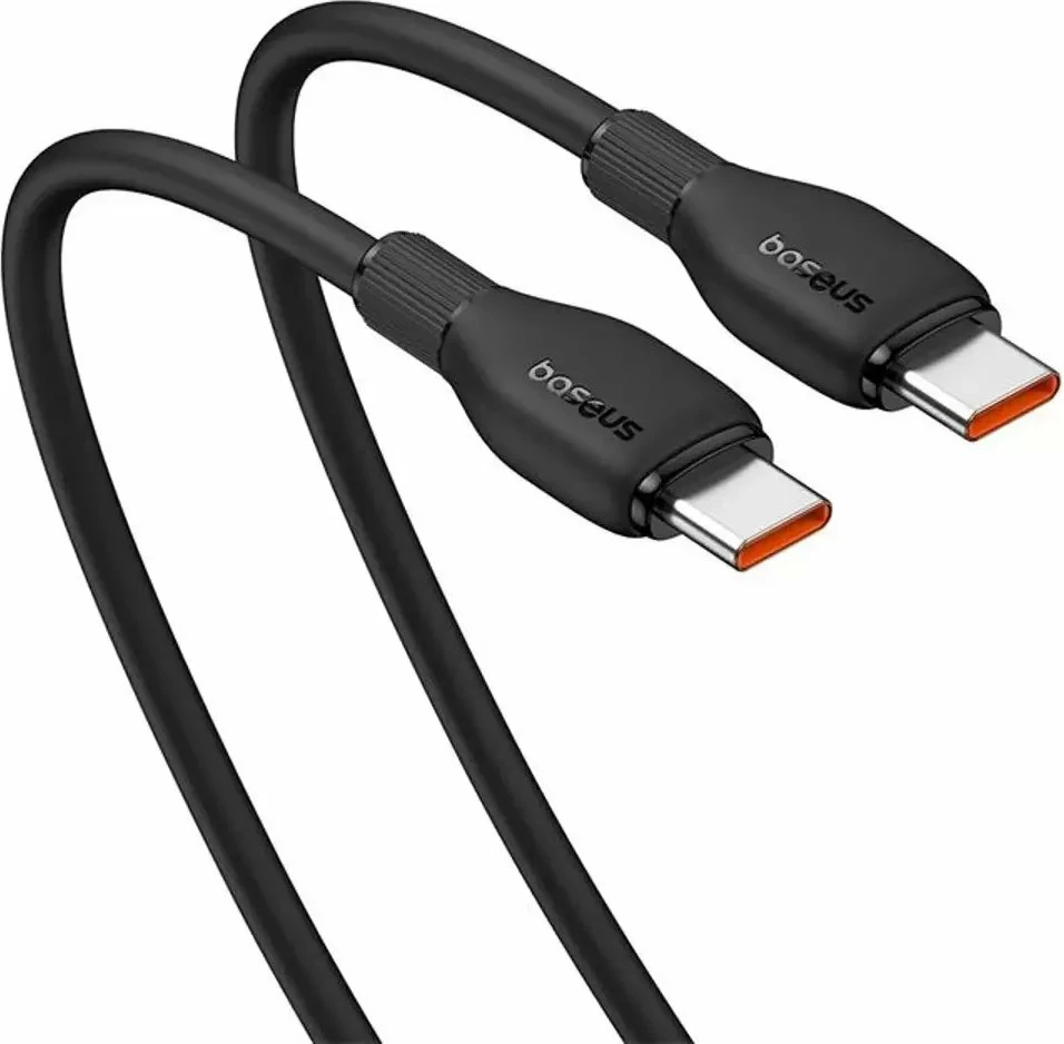 Kabl Baseus Pudding Series USB-C në USB-C 100W 1.2 m, i zi