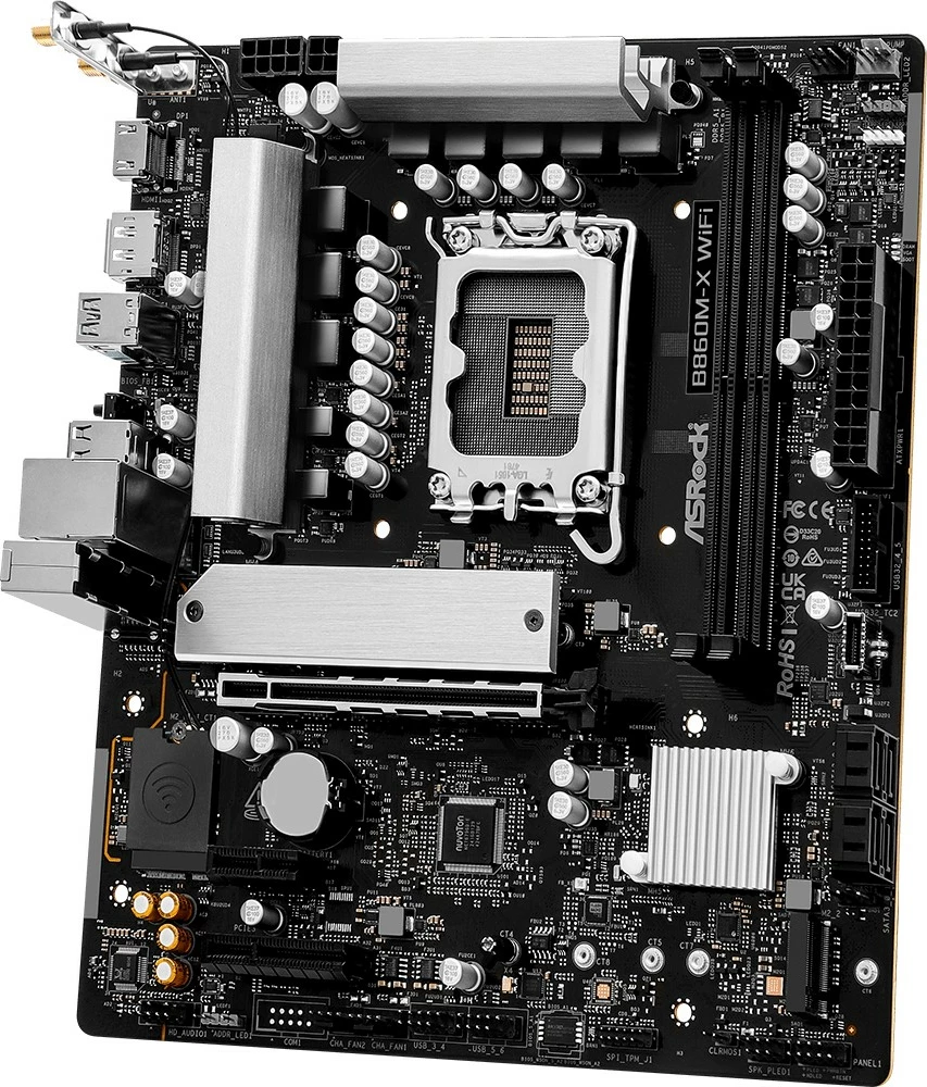 Pllakë amë ASRock B860M-X WiFi, micro ATX, DDR5, HDMI/DP, WiFi, Bluetooth, e zezë