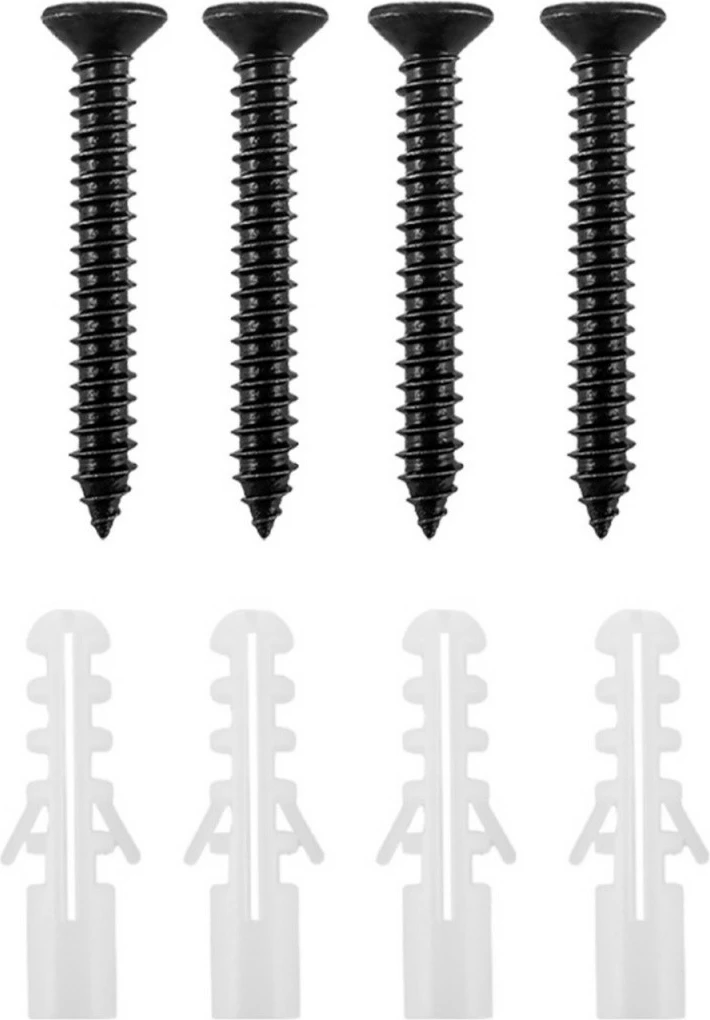 Mbajtës muri çeliku Maclean MC-489, set 2 copë, ngjyrë e zezë, max 22kg