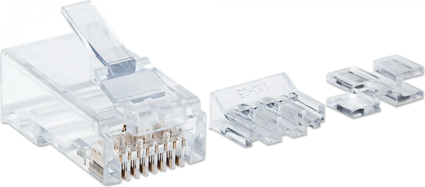 Adapter Intellinet 790666 RJ45 8P/8C UTP Cat6a, 80 copë, transparent
